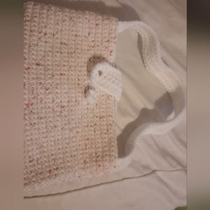 Elegant Cream and Pink Women's Bag